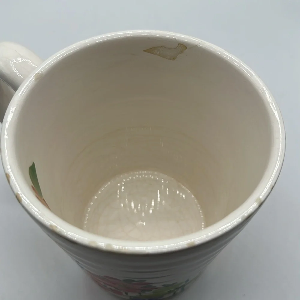 Floral motif mug flower pot